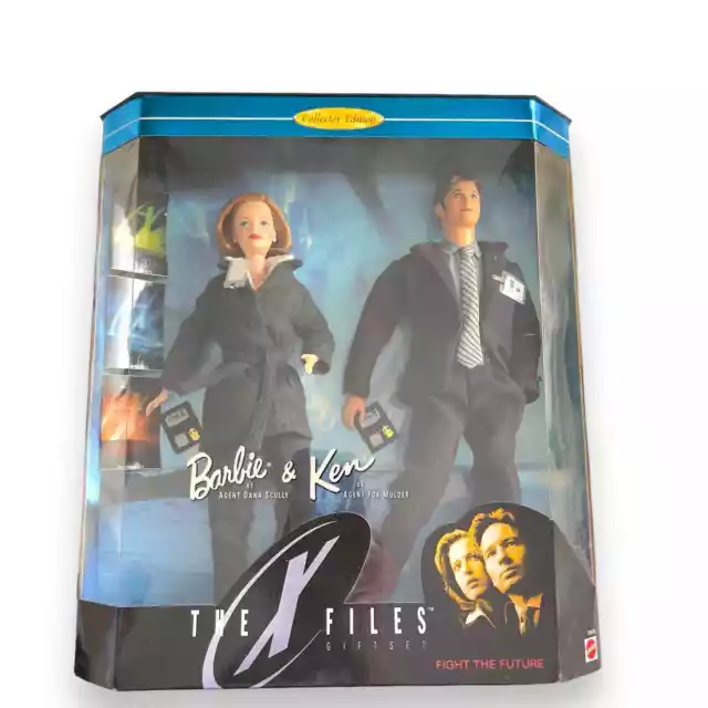 1998 Mattel Barbie and Ken as Scully and Mulder X-Files Dolls NEW In Box