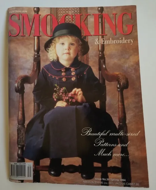Australian Smocking & Embroidery Issue #30 1994 Uncut Pattern! Heirloom Sewing