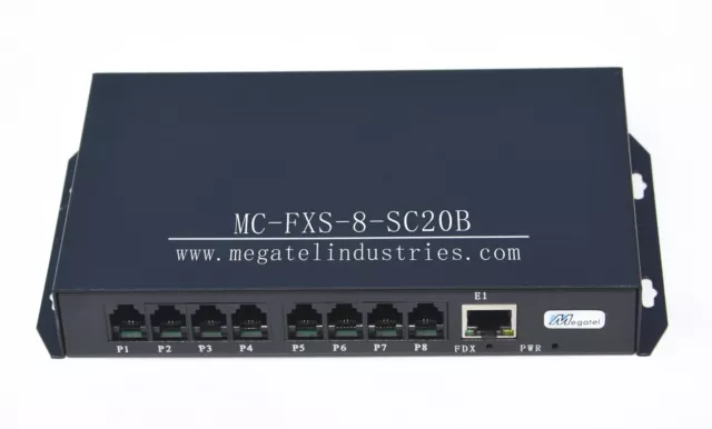 MC-FXO-8-SC20B, 8CH POTS Over Fiber Converter for SM 20Km and MM 2Km