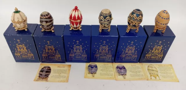 6x Atlas Editions Fabergé Eggs History/Origins Decorative Collectables Boxed