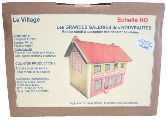 Maquette HO Colinter – La Rue Derrière La Mairie – 4 Demi-maisons – Non-peint