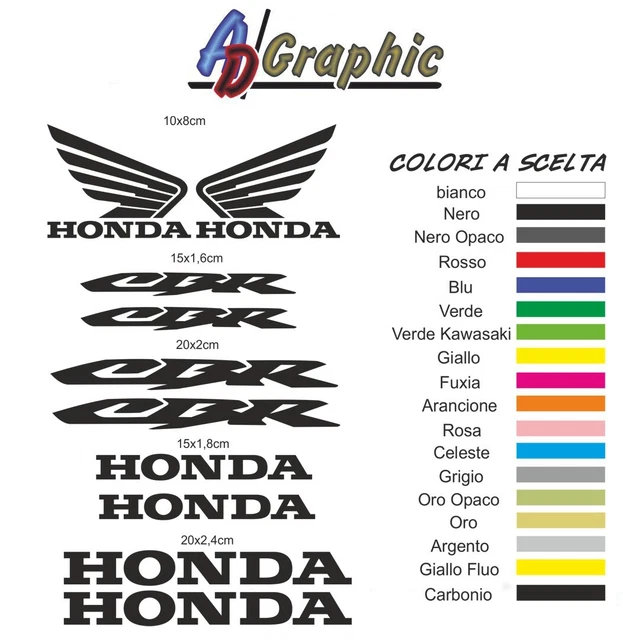 Adesivi Carena Honda CBR RR 2007-2010 - Stickers Decorativi In Vinile Opaco Verde Fluorescente