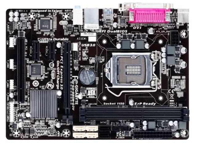 Gigabyte Technology GA-B85M-D3V Motherboard,1150,ddr3,M-ATX,B85,usb3.0