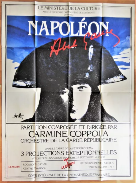 MORETTI : Affiche Originale 120 x 160 cm * NAPOLEON * (1927-R-1982) * Abel Gance