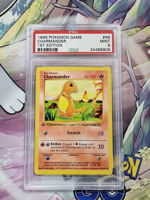 1999 Pokemon 1st Edition Base Set PSA 9 Charmander 46/102 - Mint - UK Seller