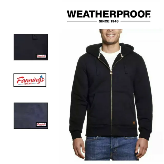 Weatherproof Vintage Men's Full Zip Sherpa Lined Hooded Jacket - G34