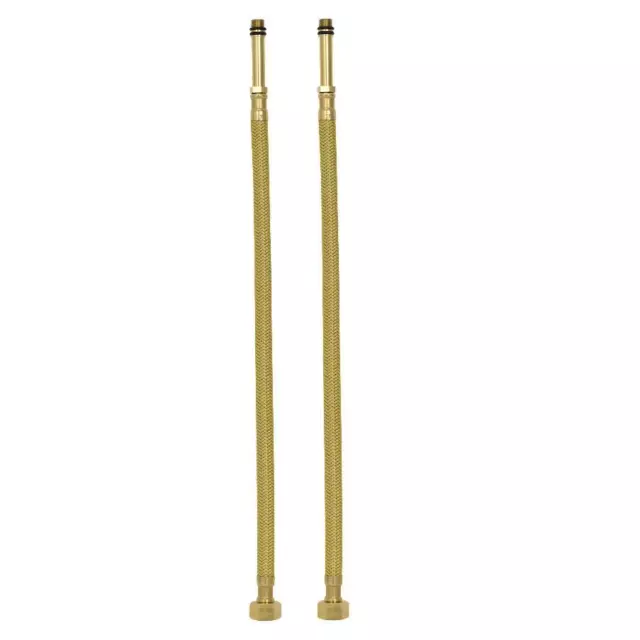 2x 40-80cm M10 x G3/8 Un Par Oro Nailon Trenzado Manguera Flexible Grifo 2