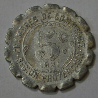 ancien jeton chambre de commerce en aluminium marseille allais gap provence 