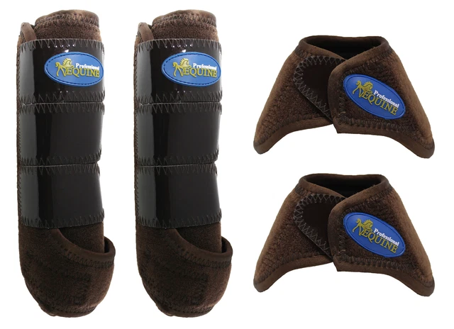 Horse  Medium Professional Equine Sports Medicine Splint Bell Boots 4143B