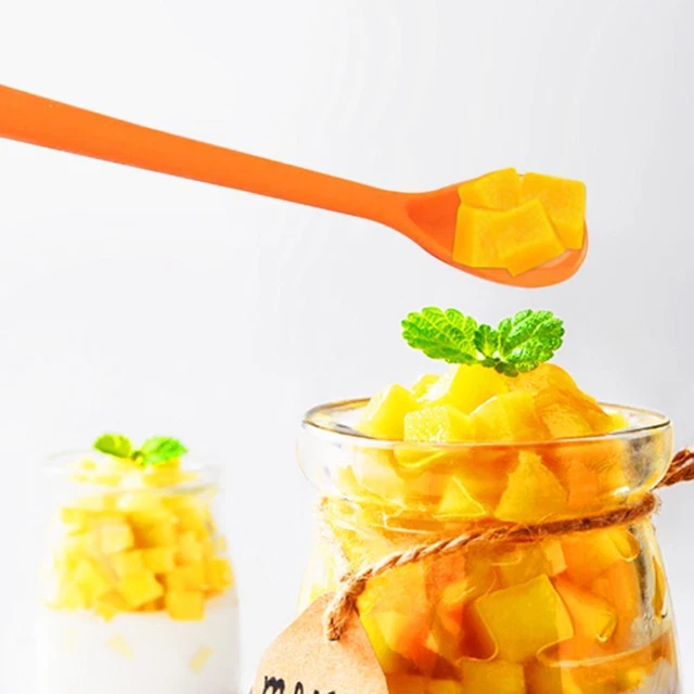 Cucharas de plástico para helado de mango largo NUEVO plástico desechable P1A6