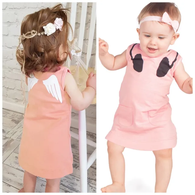 Wholesale Job Lot Bundle of 40 Baby & Toddler Dresses - 2 designs 4 sizes PEACH
