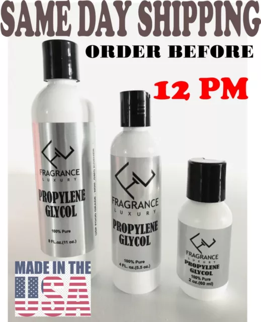 Propileno Glicol USP 100% Fragancia Pura Lujo Grado Alimentario NO OGM Kosher EE. UU.