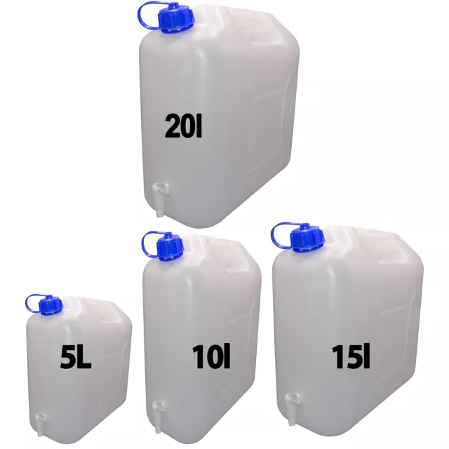 Wasserkanister Kanister mit Hahn 10l 15l oder 20l Trinkwasserkanister Camping