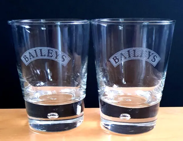 Baileys Glass Tumbler With Bubble X 2