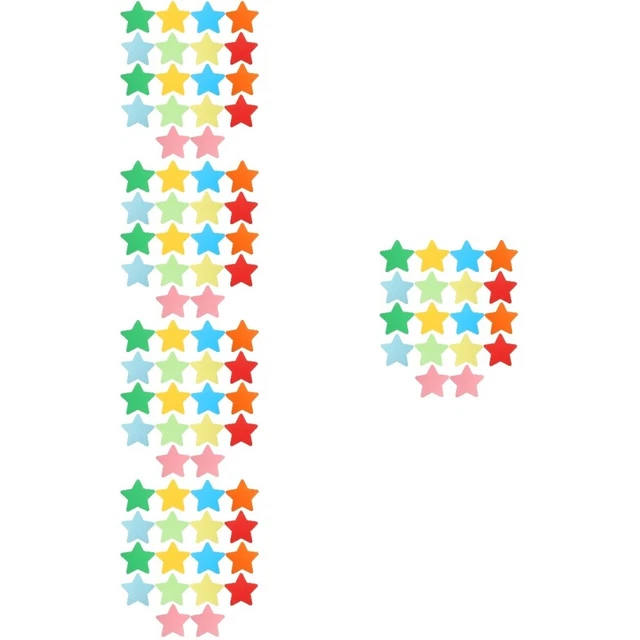 450 hojas de niños en forma de pentagrama tijera decorativas