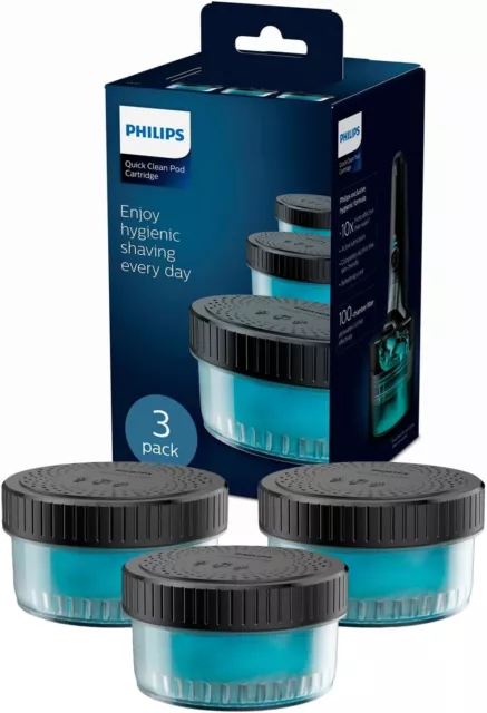 Philips Quick Clean Pod Replacement Cartridge for Electric Shaver Pack of 3...