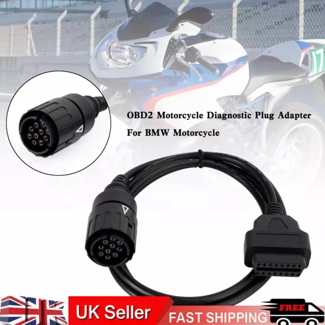 MOTORCYCLE 10PIN TO 16Pin For BMW OBD2 Cable Connector Diagnostic