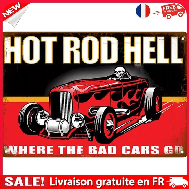 fr Plaque métallique Vintage en étain, affiches murales automobiles, peinture en
