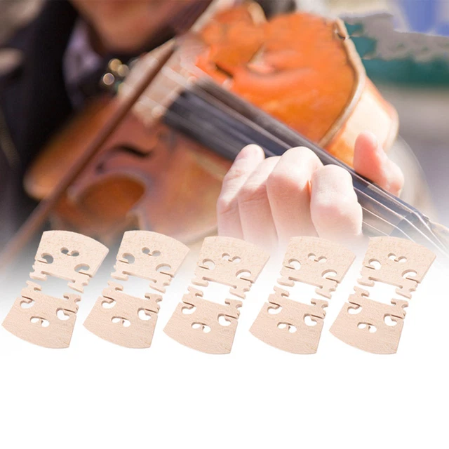 5Pcs Maple Wood Violin Bridges Parts Instrument Fitting Accessory For 4/4 Si YUW
