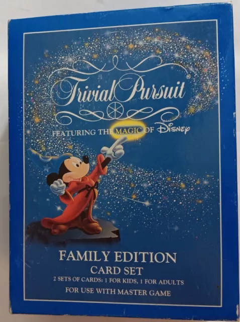 Trivial Pursuit Featuring The Magic Of Disney Family Edition Card Set-PRE-OWNED
