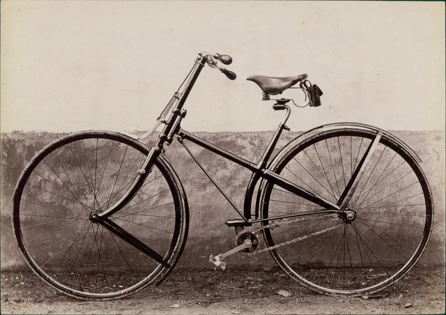 UN VELO DU XIX siecle cca. 1880 Vintage albumen print. XIX century Bike. EUR 299 00 PicClick FR