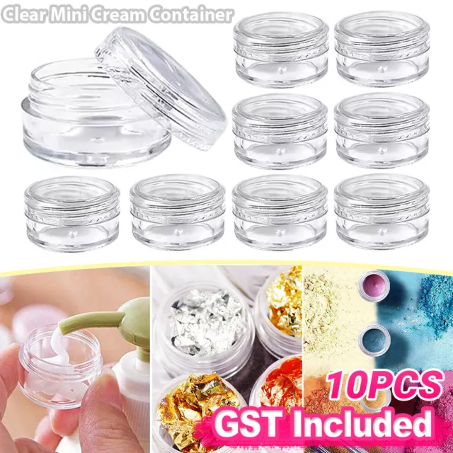 10-50PC Mini Sample Bottle Cosmetic Makeup Jar Pot Face Cream Lip Balm Container
