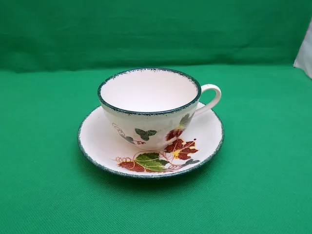Poole Pottery Leaf Large Cup & Saucer