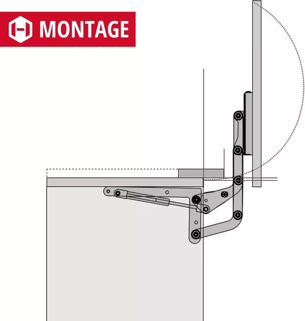 Kesseböhmer Vérin hydraulique Lift o Mat 250N Amortisseur Ressort de Compression 3