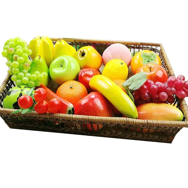 Lot De 8 Fruits Artificiels En Plastique Pour Cuisine