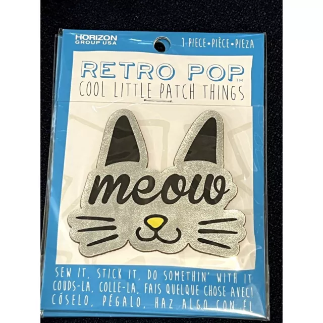 Retro Pop Cool Little Patch Sew it Stick it Meow Cat Kitty Cat Kitten NIP