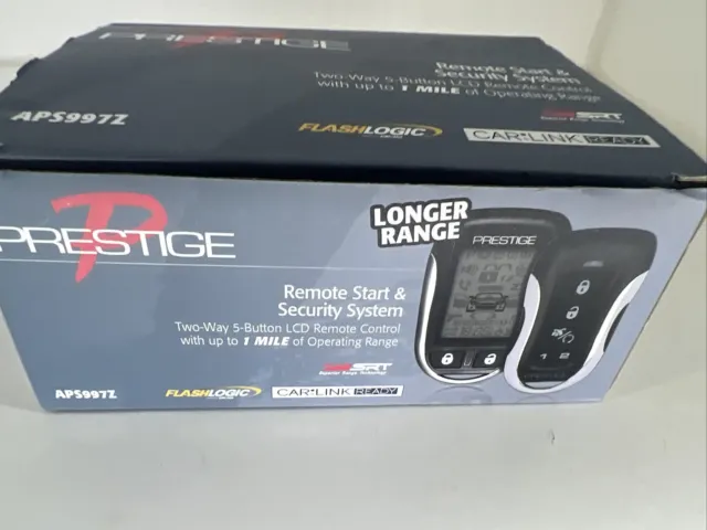 PRESTIGE APS997Z 2-Way 1-Mile LCD Remote Start and Security System Flashlogic