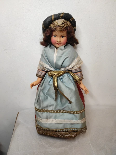 Poupée Ancienne Convert Petit Moulin 30 Cm - Celluloïd Type Jumeau