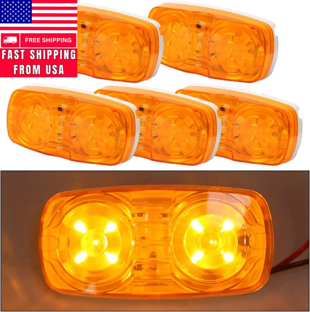 HECASA LED Trailer Marker 4" X 2" Bullseye Light 10 Diodes Light Indicator Doubl