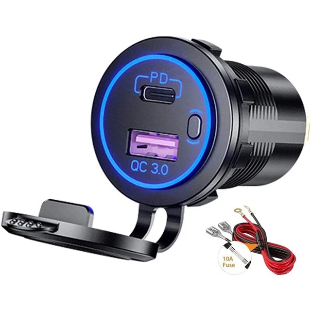 PD Typ C USB Auto LadegeräT und QC 3.0 Schnell LadegeräT 12V Steckdose mit  W2Q8