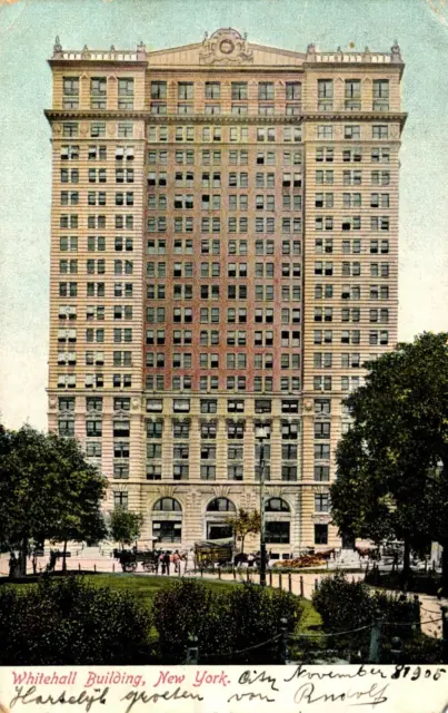 Postcard Whitehall. Building New York City New York