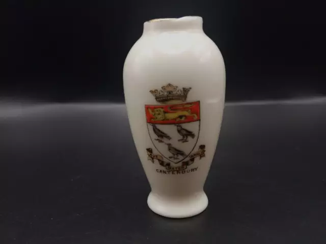 Crested China - CANTERBURY Crest - Cyprian Vase about 3000BC - Shelley China.