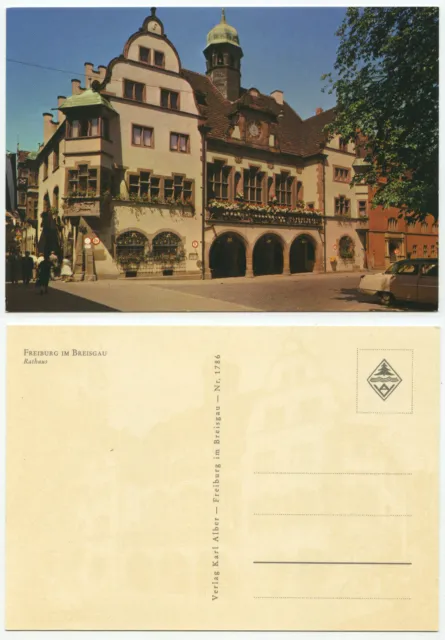 14423 - Freiburg im Breisgau - town hall - old postcard