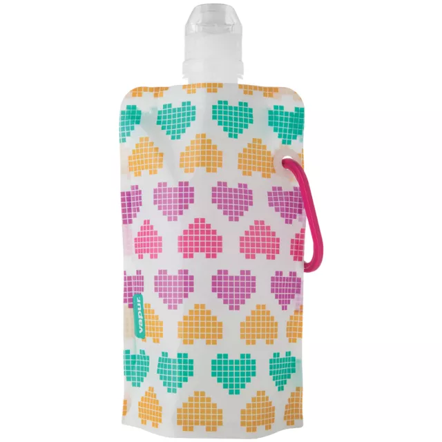 Vapur Enfants Bouteille 400ml Congelable Réutilisable BPA-free Pliable Hearts