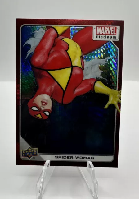 2023 UD Marvel Platinum Spider Woman Red Prism /199