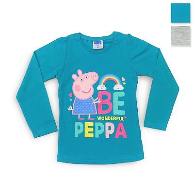 Maglia Peppa Pig maglietta maniche lunghe in cotone bambina wonderful 3979