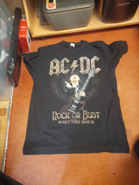 AC/DC 2015 ROCK Or Bust World Tour T-Shirt Munich Germany Large £5.50 -  PicClick UK