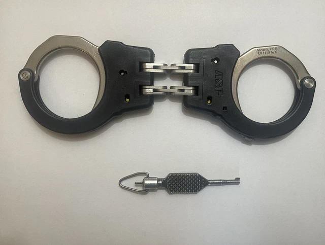 Asp model 200 Hinged Handcuffs (Black) w/ key