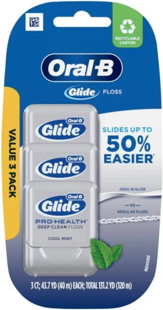 Oral-B Glide Dental Floss Picks Pro-Health Deep Cool Mint - 3 Pack