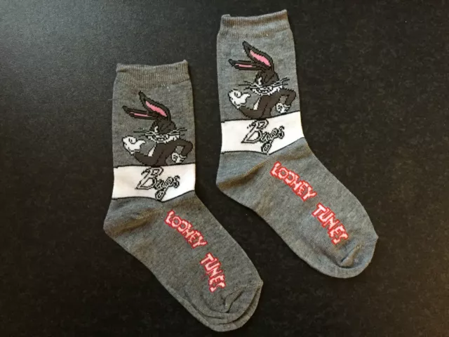 BNWT Boys Age 8 to 12 Years Cotton/Spandex Bugs Bunny Crew Style Socks