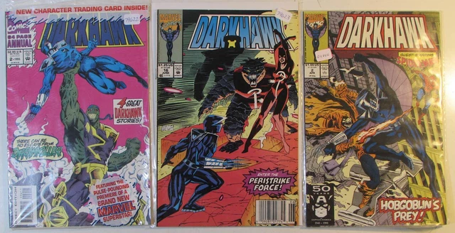 Darkhawk Lot of 3 #2,16,Annual 2 Marvel Comics (1991) 1st Print Comic Books