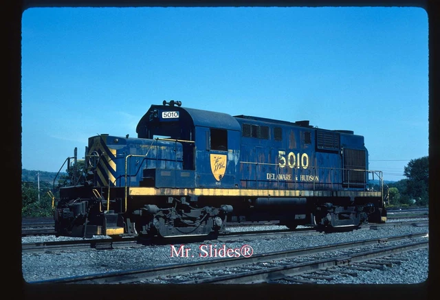Original Slide D&H Delaware & Hudson Blue Paint ALCO RS11 5010 In 1985