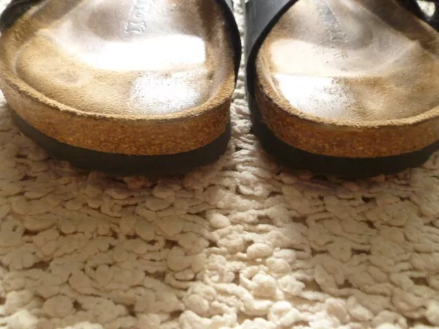 BIRKENSTOCK WOMENS SOFT footbed Florida Sandals Black Size 39 $40.00 ...