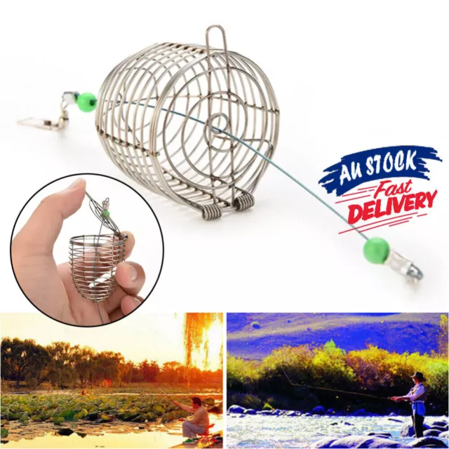 4Pcs Fishing Trap Basket Feeder Holder Bait Cage Tackle Accessory Fishing Tool 2