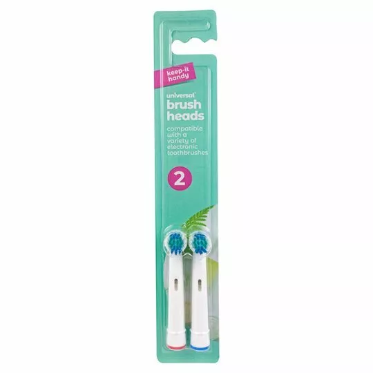 Universal Replacement Toothbrush Head/compatible W Most Oral-B(R) Electric/2 Pck