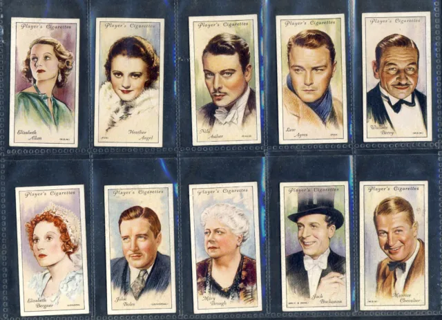 Players "Film Stars 2nd. series". A full set of 50 cards supplied in sleeves.